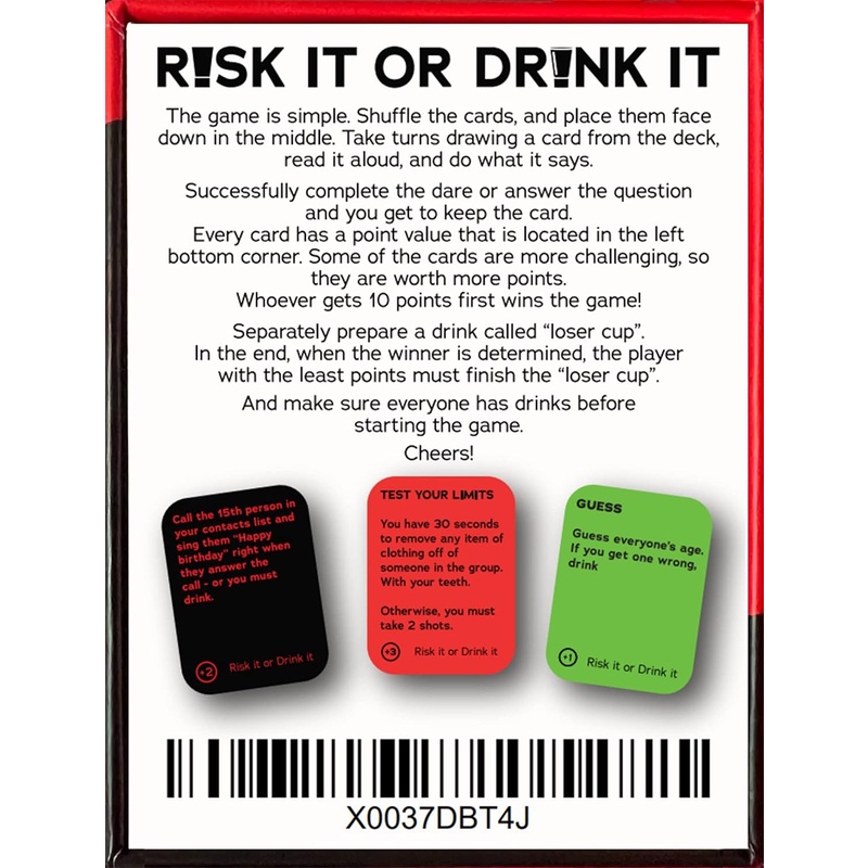 RISK IT OR DRINK - Fun Party Game for College