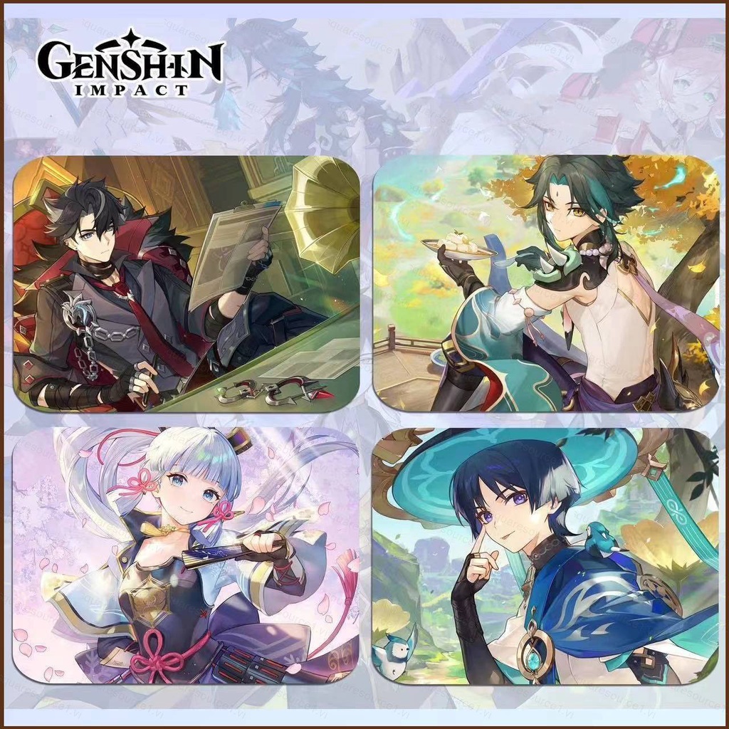 Tấm Lót Chuột Chống Trượt Không Thấm Nước Chống Trượt In Hoạt Hình Dễ Thương Cho Tàu Thuyền genshin Impreza neuvillette lyney 1