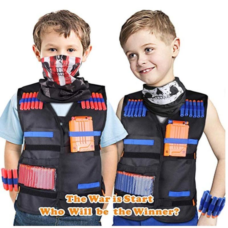 CHILDREN KIDS TACTICAL OUTDOOR VEST HOLDER KIT GAME GUNS ACCESSORIES TOYS FOR NERF N-STRIKE ELITE SERIES BULLETS BOYS GIFTS TOY