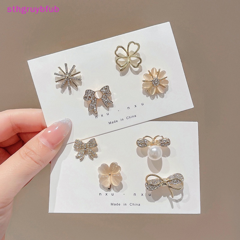 Sthb Ghim Cài Áo Hình Nơ Hoa Bằng Kim Loại Cố Định Chống Lóa Thời Trang Cho Nữ vn