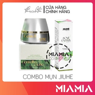 Combo Kem Mụn Rau Má Centella Thanh Tô Cosmetics + Serum Acne Extra Jiuhe