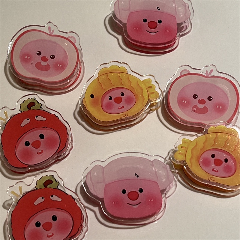 Dễ Thương Loopy Văn Phòng Phẩm Kẹp Pp Kẹp Acrylic Sổ Tay Kẹp Hoạt Hình Học Sinh Tập Tin Kiểm Tra Kẹp Giấy -top3C01