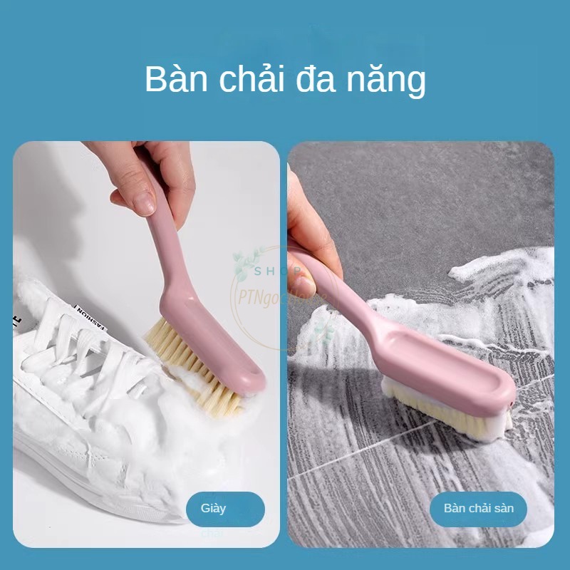 Bàn Chải Lông Mềm, Tay Cầm Dài Chà Chân Giặt Giày Tiện Lợi 22.5x3.5cm