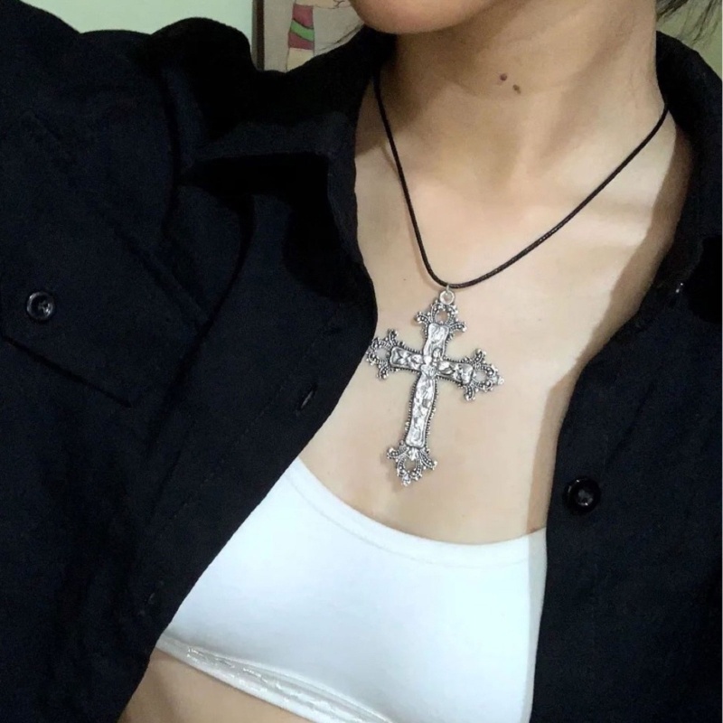 Vòng cổ Mặt Thánh Giá Phong Cách gothic Thời Trang Cho Nam Và Nữ