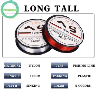 Cuộn dây câu cá nylon lụa lua lua dài 100m nhiều màu sắc