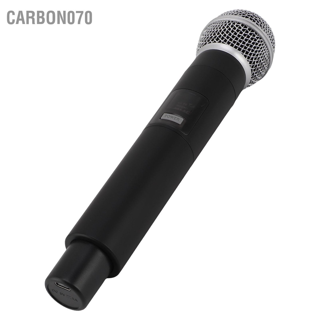 Carbon070 2 Chiếc Micro Không Dây VHF Loại Bỏ Tiếng Ồn Chuyên Nghiệp USB Sạc Cầm Tay UHF Có Đầu Thu