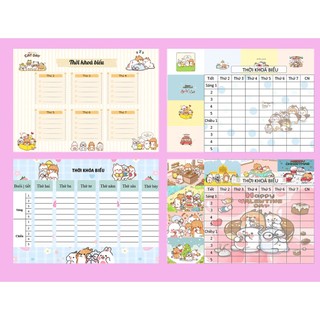 Thời Khoá Biểu | Mẫu Tonton - Kích Thước Khổ A5