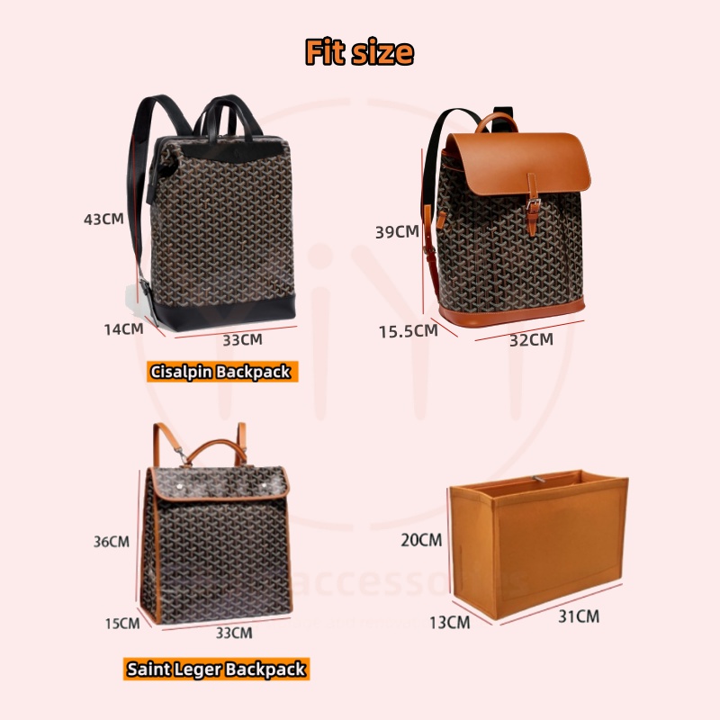 Lót túi giữ form GOYARD Backpack túi đựng đồ chia ngăn túi