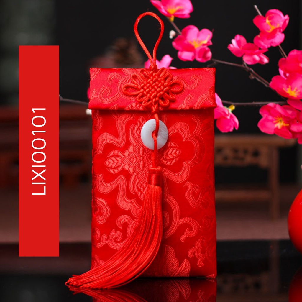 Bao lì xì vải gấm cao cấp cho ngày tết, chúc mừng đám cưới nạp tài lộc may mắn nhiều mẫu lựa chọn