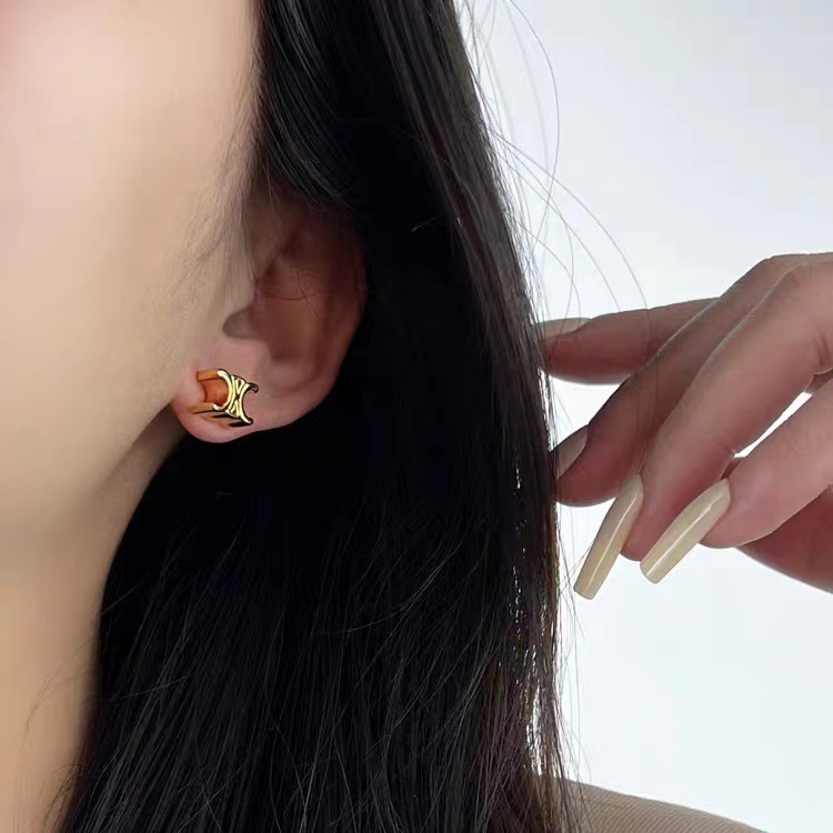 Thời Trang Bông Tai Chữ c Màu Vàng Kim Xinh Xắn Cho Nữ