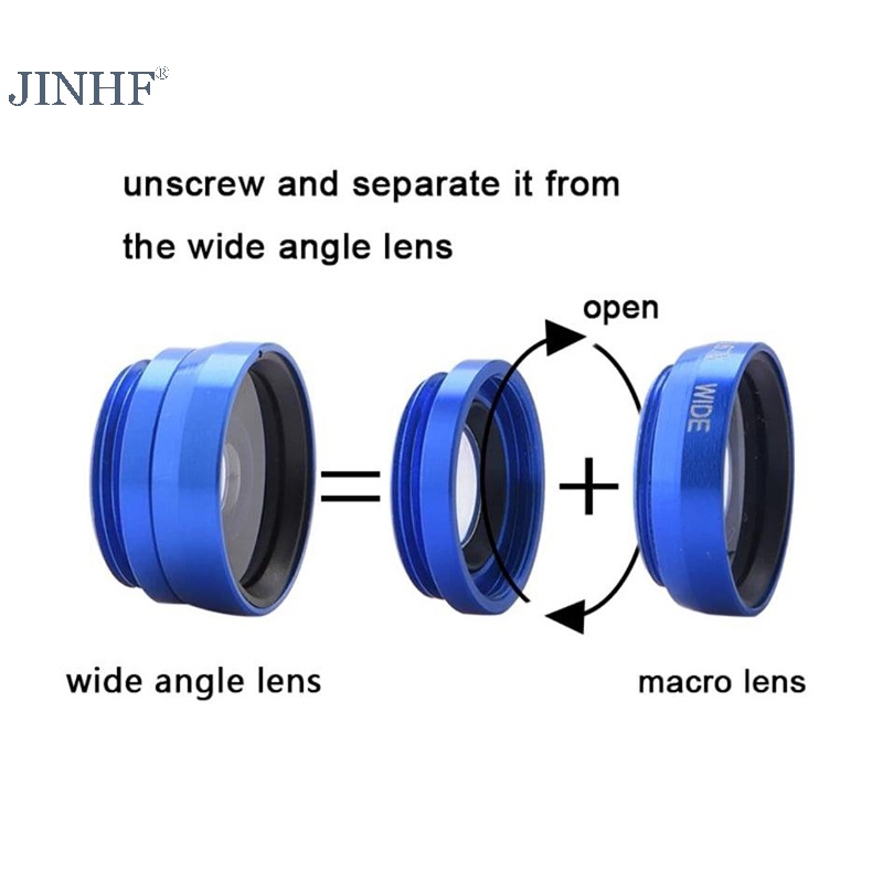 Jinhf Bộ Ống Kính 3 Trong 1 fish Eye Cho Điện Thoại Thông Minh | BigBuy360 - bigbuy360.vn