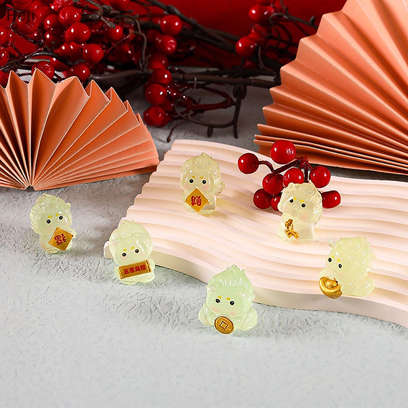 Dji Tượng Rồng Phản Quang mini Bằng Nhựa resin Trang Trí Tiểu Cảnh