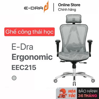 Ghế công thái học Ergonomic E-DRA EEC215 - Chất liệu lưới - Đệm đúc - Trụ thủy lực Class 2 Bifma - Hàng chính hãng