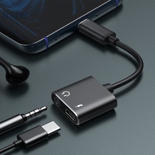 Jinhf đầu chuyển đổi 2 trong 1 usb type-c sang 3.5mm type c sang 3.5mm