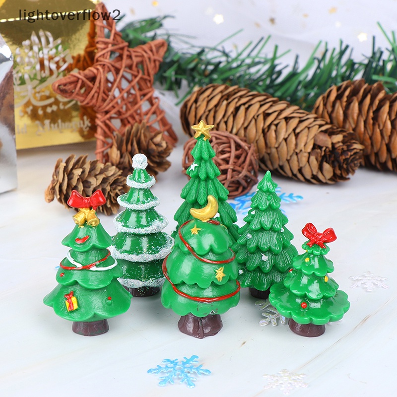 Mô Hình Cây Thông Giáng Sinh Mini Bằng Nhựa resin Trang Trí Tiểu Cảnh
