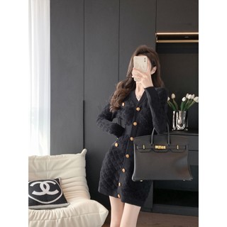 Đầm Dệt Kim Nhỏ Phong Cách Thời Trang Mùa Thu 2023 Dành Cho Nữ