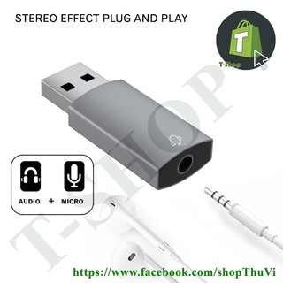 [BÁN SỈ]Cổng chuyển đổi USB sang Audio và Mic