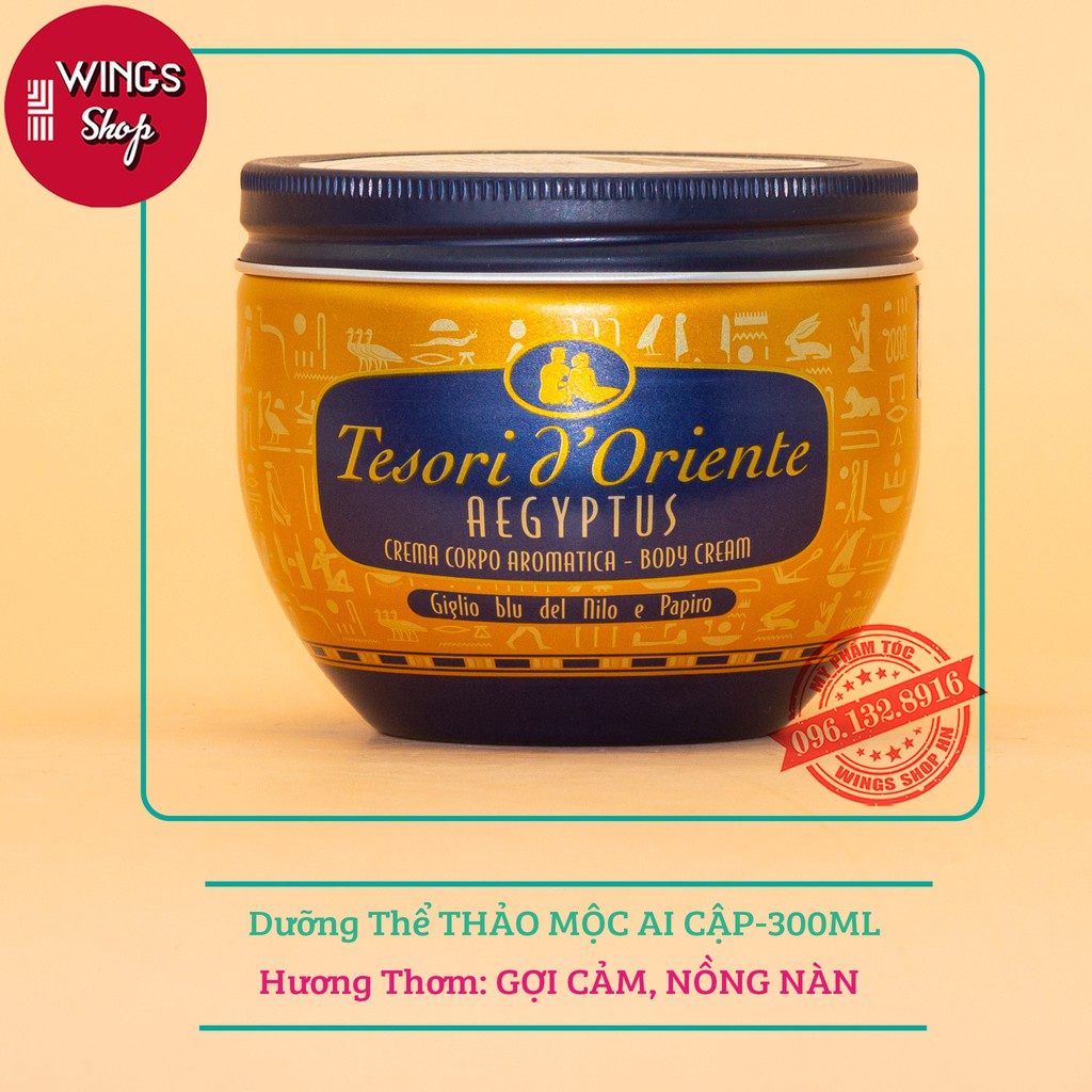 Kem Dưỡng Thể Trắng Da Tesori Hương Nước Hoa 300ml | Tesori D’Oriente Cao cấp Italia | Hàng Chính Hãng