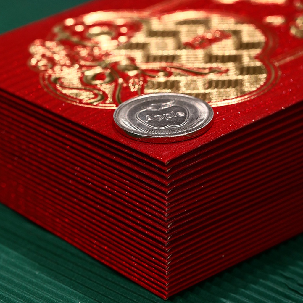 Bao Lì Xì Hình Rồng Đỏ May Mắn 2024