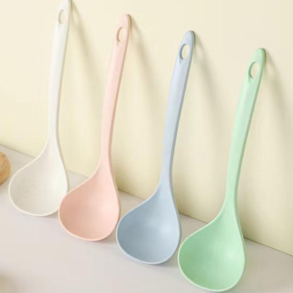 Muỗng Múc Canh Bằng Lúa Mạch Dày Dặn Tay Cầm Dài q5d7