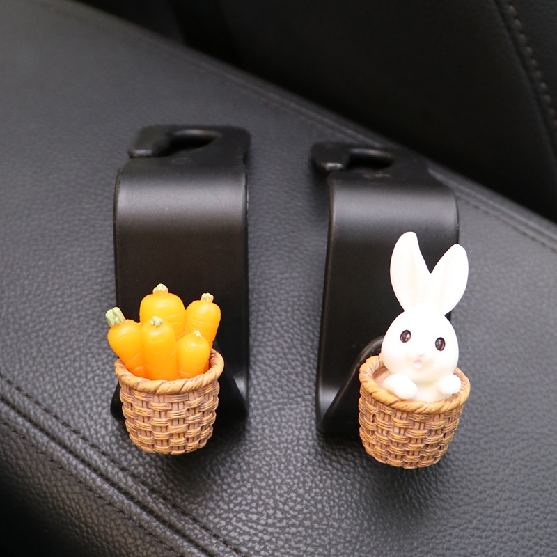Móc Treo Đồ Hình Thỏ Dễ Thương Đa Năng Gắn Sau Lưng Ghế Xe Hơi