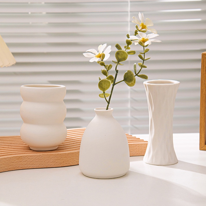Bình Hoa Sứ Trắng Để Bàn Trang Trí Phòng Khách Đơn Giản Hiện Đại | BigBuy360 - bigbuy360.vn