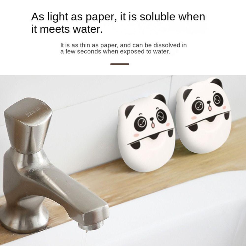 Isita Xà Phòng Giấy Hình Gấu Trúc Có Hộp Đựng mini Làm Sạch Xà Phòng Cho Bé