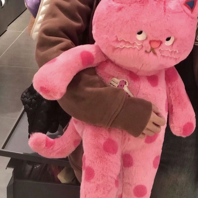 Dễ Thương Thú Nhồi Bông Hình Chú Mèo Chấm Bi Đáng Yêu