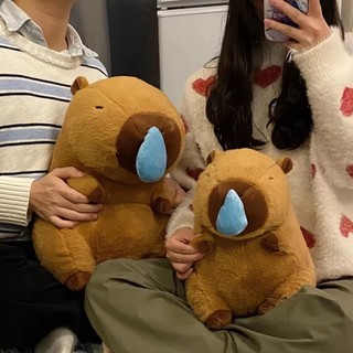 New Capybara Plush Simulation Snot Animals With Stretchable Nasal Mucus Capibara Fluffty Soft Stuffed Plushy Doll Kid Gift