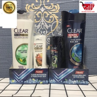 Dầu Gội Clear 340g  Mát Lạnh Bạc Hà
