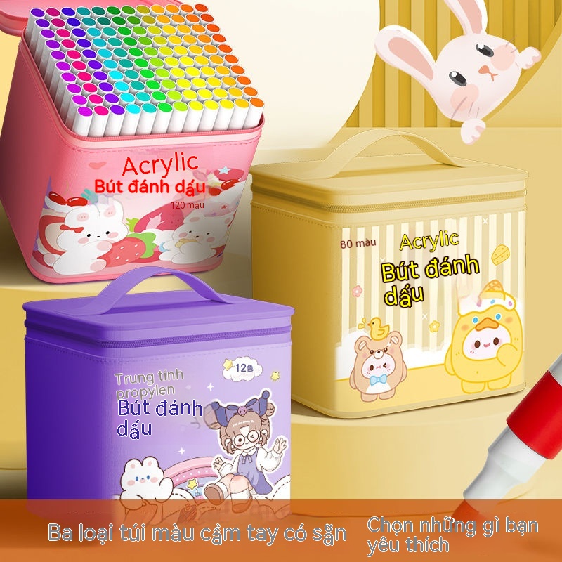 Bút Đánh Dấu Acrylic Cho Trẻ Em Sang Trọng Vẽ Tranh Đặc Biệt Bút Màu Nước Không Thấm Nước Nhanh Khô Học Sinh Mẫu Giáo