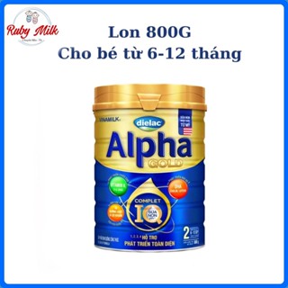 [Date 6.2026] Sữa bột Dielac Alpha Gold 2 Lon 850g (cho bé từ 6 - 12 tháng tuổi)