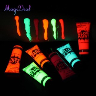 6x Cơ thể mặt Neon cho lễ hội Trang điểm tiệc Giáng sinh
