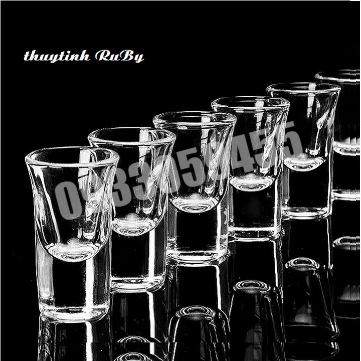 [HN] Bộ 6 Ly Rượu Shot Thủy Tinh Đế Dày 35Ml, Ly Cốc Uống Rượu Thủy Tinh, Ly Sot, Chén Uống Rượu đế 