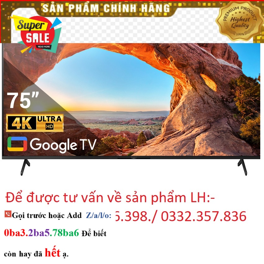 Hãng&gt; Smart Tivi Sony 75 Inch 4K UHD KD-75X86J &lt; Chính hãng BH:24 tháng tại nhà toàn quốc&gt;