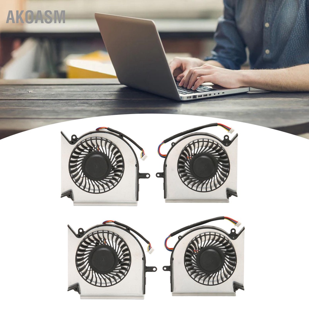 CPU GPU Quạt Làm Mát Thay Thế Cho MSI GE75 GP75 GL75 WE75 GE63 GP63 GL63 GV63 GE73 GL73VR 4 Pin DC 5V 0.55A AKOASM