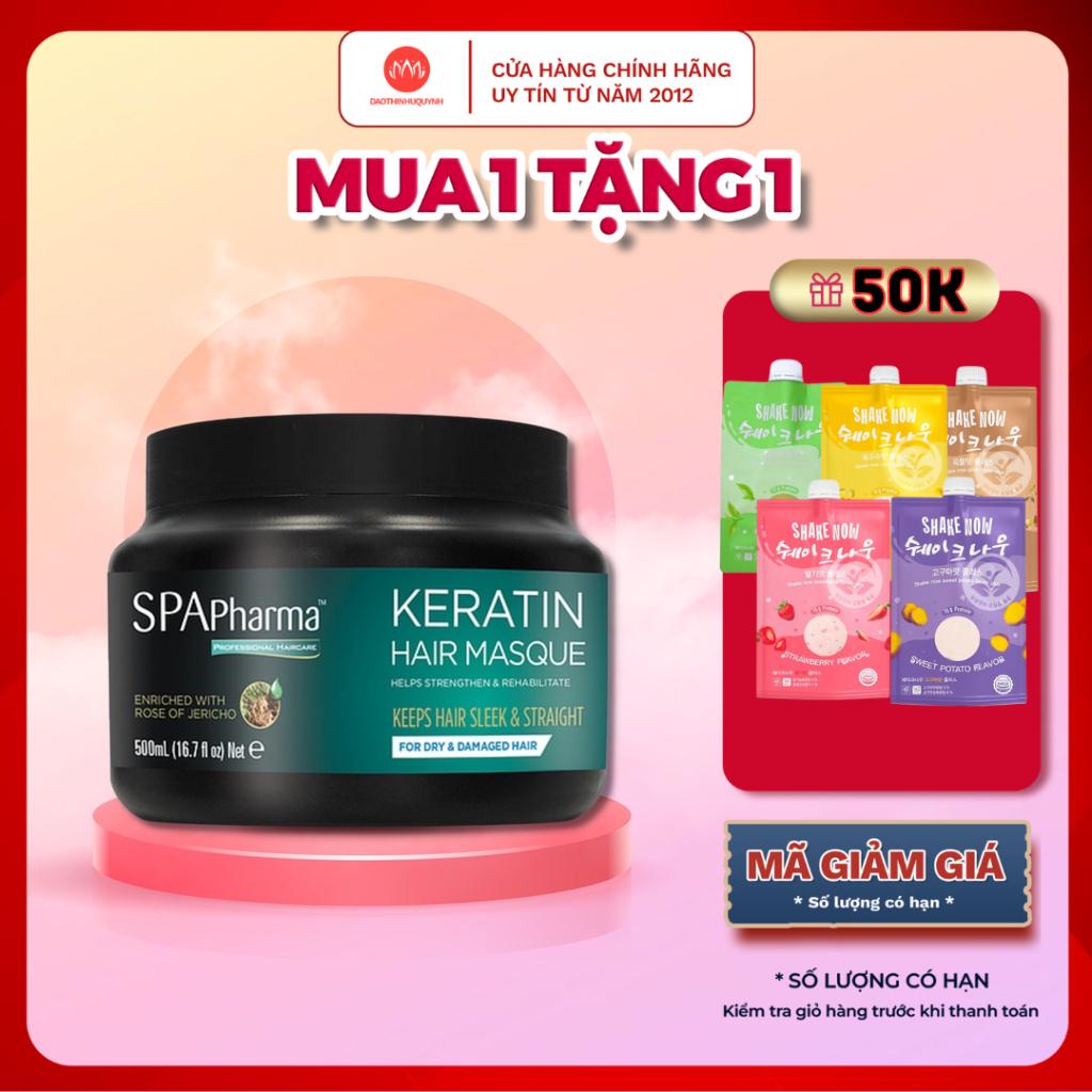 Ủ Tóc Spa Pharma Keratin Hair Masque Mặt Nạ Dành Cho Tóc Khô Và Hư Tổn 500ml nhập khẩu chính hãng - daothinhuquynh