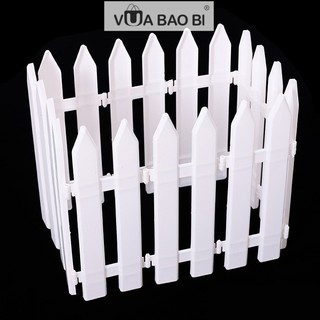 Hàng rào quây cây thông Noel dài 1m5 cao 30cm (15 thanh) thanh rào nhựa ghép miếng decor sân vườn màu trắng