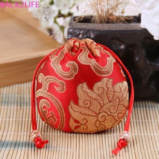 Túi Canvas Dây Rút Thêu Hoa Phong Cách Trung Hoa Ngọt Ngào Cho Nữ 2Lilife
