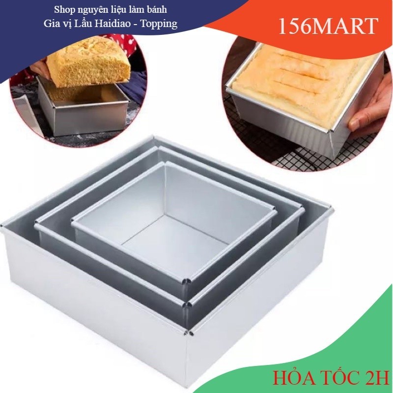 Khuôn Vuông  đáy liền 10-30cm