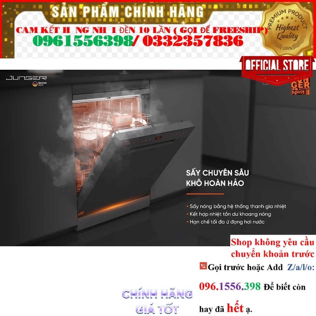 [HÀNG CHÍNH HÃNG] MÁY RỬA BÁT JUNGER DWJ-143 @Sale