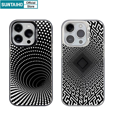 Suntaiho Thời Trang Sáng Tạo Vỏ Điện Thoại Họa Tiết Lỗ Đen Cho Iphone 16 15 14 12 13 11 Pro Max IP 7 8 Plus Iphon X Xs XR Xs Max TPU Silicone Mềm Cao Cấp Chống Sốc Ốp Lưng