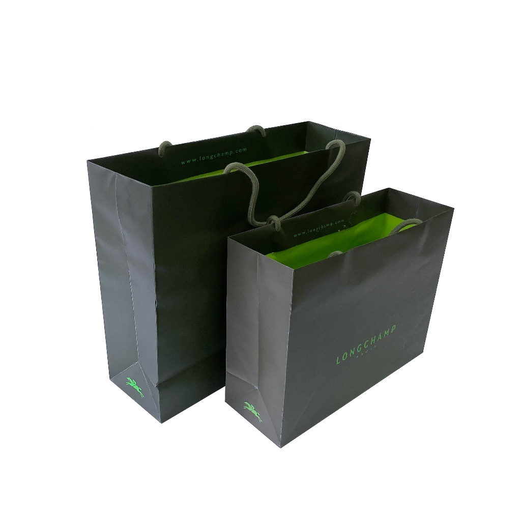 Túi Quà Tặng lc Túi Giấy Dài Xanh Lá Đậm lx