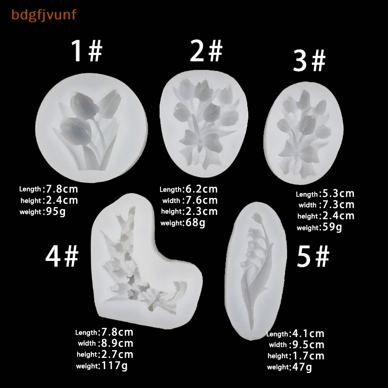 Khuôn Silicon Làm Bánh Kẹo Hình Hoa tulip diy