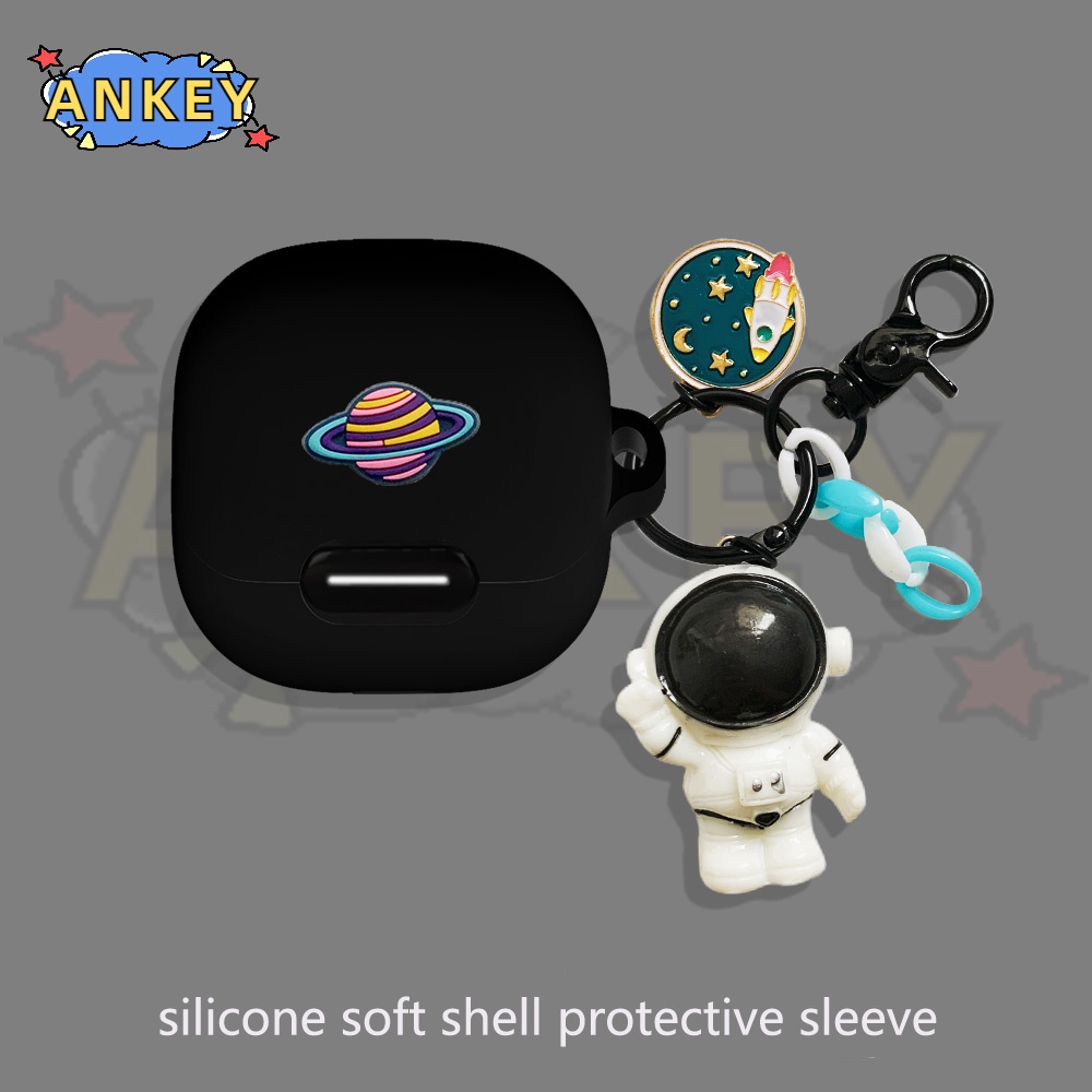 Case For Anker Soundcore Liberty 4 NC Earphone Silicone Case Star Earbuds Waterproof Shockproof Soft Protective Headphone Cover Headset Skin with Hook