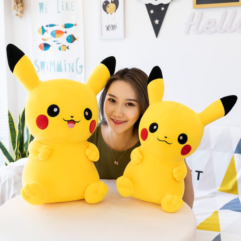 Pikachu Nhồi Bông 20 / 35 / 40cm Hoạt Hình Cỡ Lớn Đáng Yêu