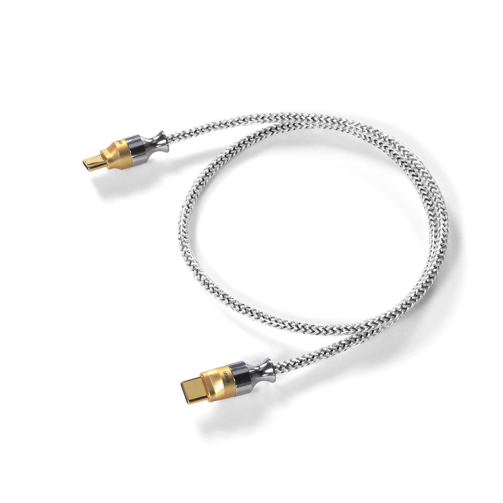 DD ddHiFi TC07S Nyx Series Silver TypeC HiFi Audiophile USB OTG Cable with Litz Silver Plated over LCOFC Shielding