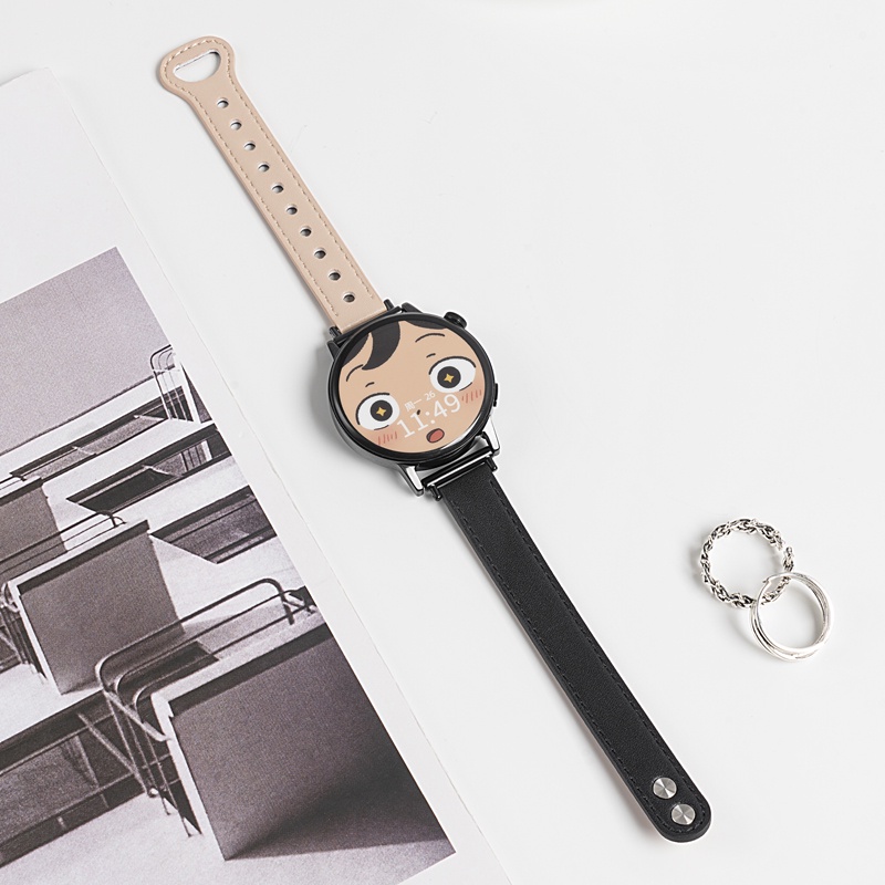 Dây Đeo Bằng Da 20mm / 22mm Cho Đồng Hồ Thông Minh samsung galaxy watch 4 / 5 / 6 / 5 pro / 6 classic / gear s3 / active 2 huawei gt 2e 3 4