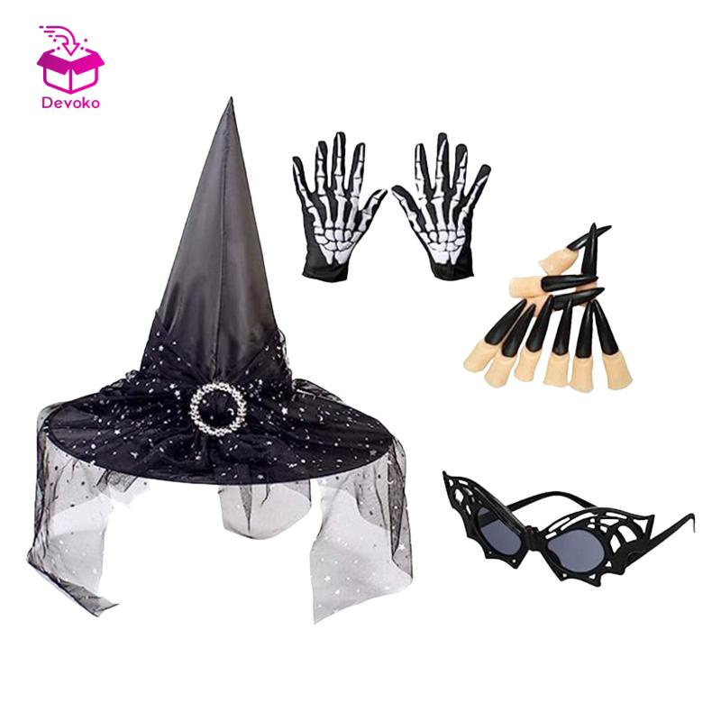 Mũ phù thủy hóa trang halloween DEVOKO cho người lớn
