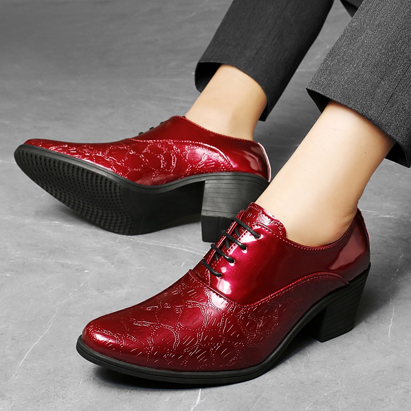 Giày Da Đế Xuồng Dày 6cm Thời Trang Lịch Lãm Cho Nam